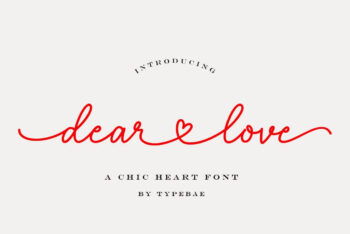 Chic Wedding Heart Font