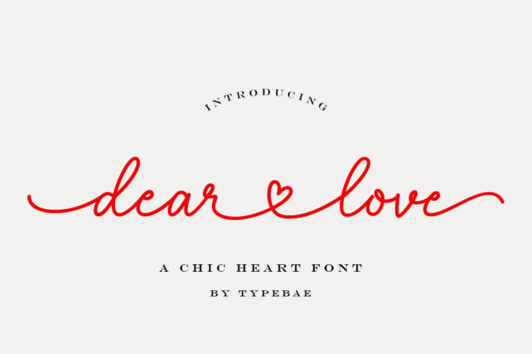 Chic Wedding Heart Font