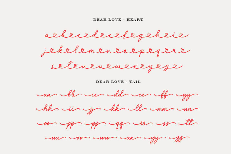 Chic Wedding Heart Font