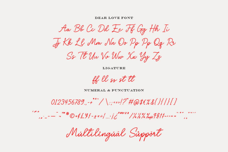 Chic Wedding Heart Font