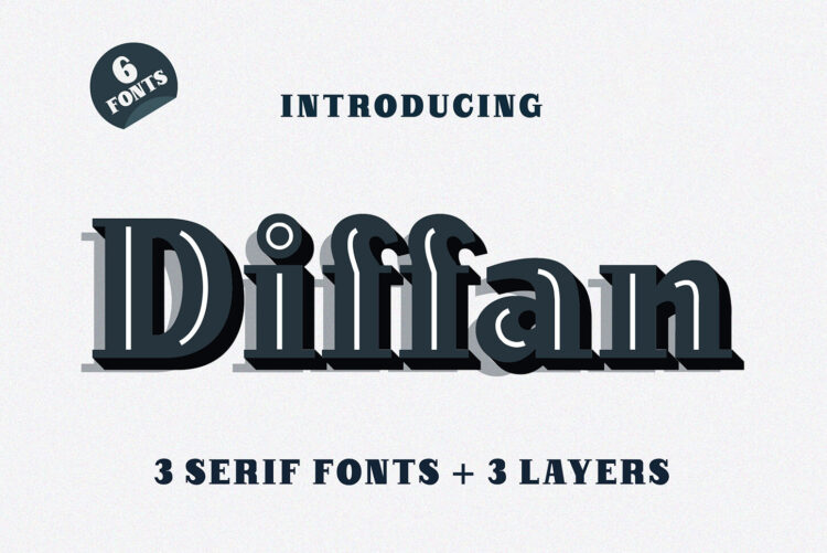 Vintage Layered Serif Font