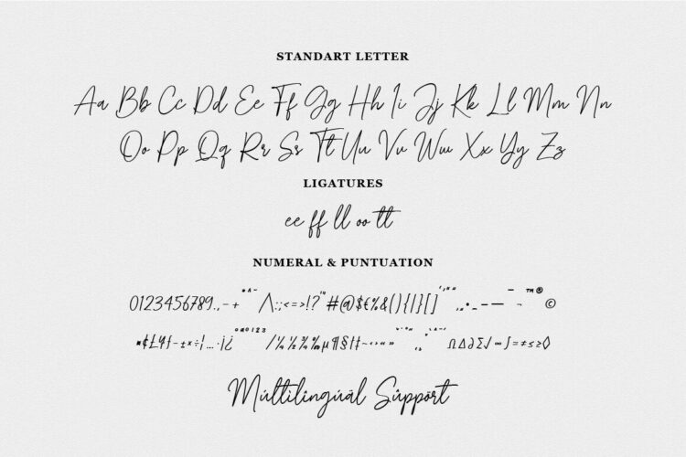 Script Font with Swash