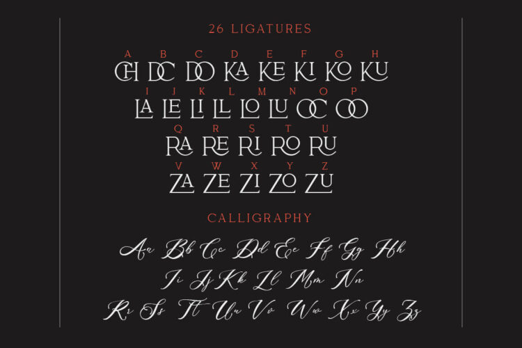 Ligature Serif Font Duo