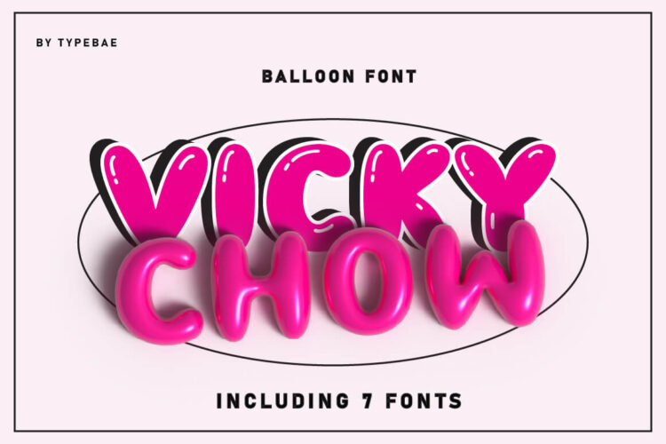 Chubby 3D Balloon Font