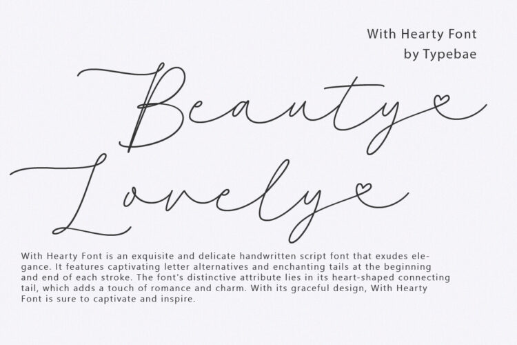 Wedding Heart Script Font