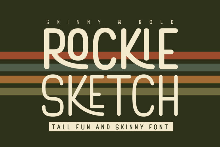 Rockie Sketch - Fun Upright Font