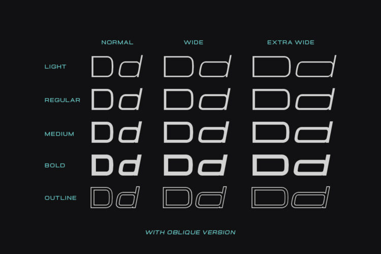 Aerodome – Modern Futuristic & Sporty Font Family
