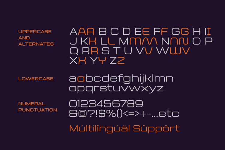 Aerodome – Modern Futuristic & Sporty Font Family