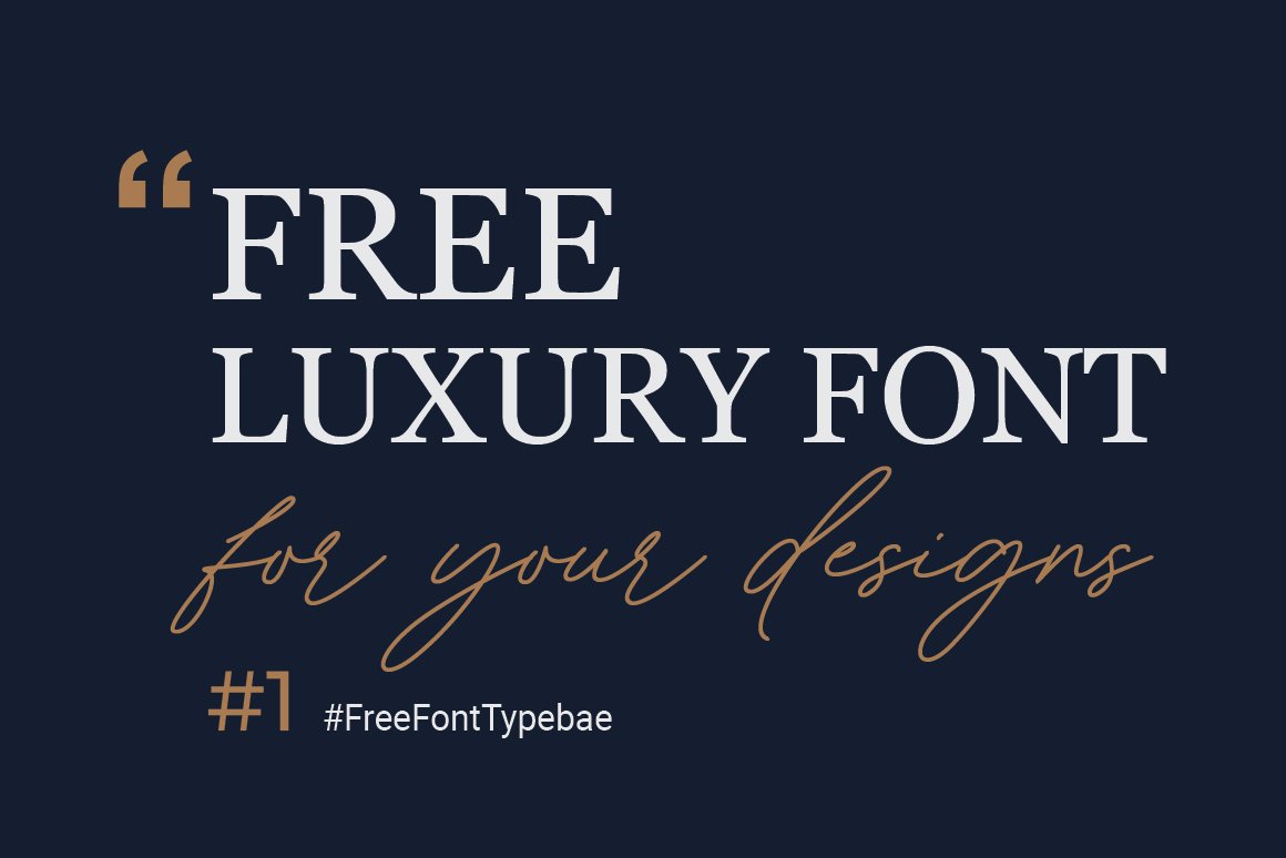 Free Luxury Fonts for Premium Designs