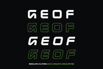 Geof - Futuristic Techno and Sport Display Font