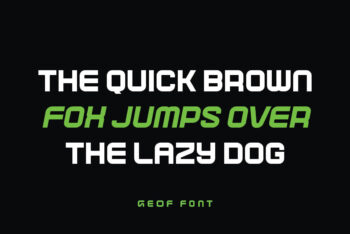 Geof - Futuristic Techno and Sport Display Font