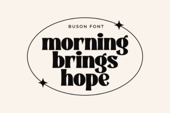 Buson - Bold Retro Display Font