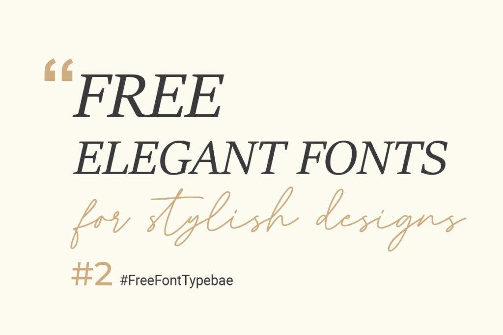 Free Elegant Fonts