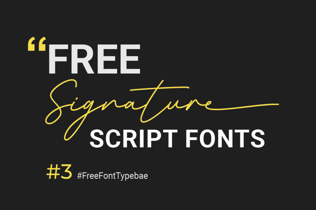 Free Signature Script Fonts