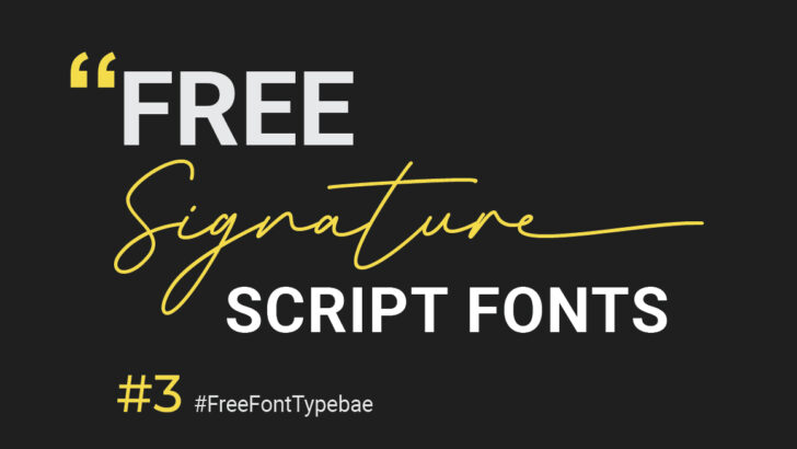 Free Signature Script Fonts