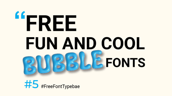 Free Fun Bubble Fonts