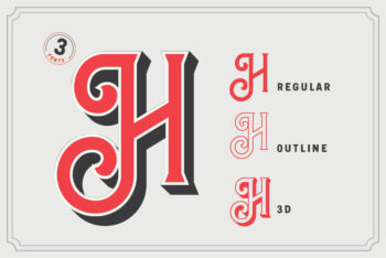 Heralon - Layered Vintage Font