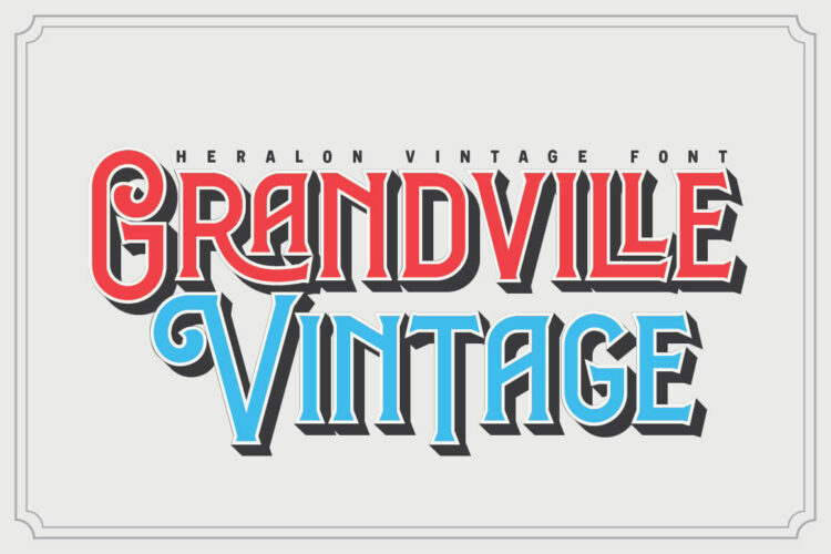 Heralon - Layered Vintage Font
