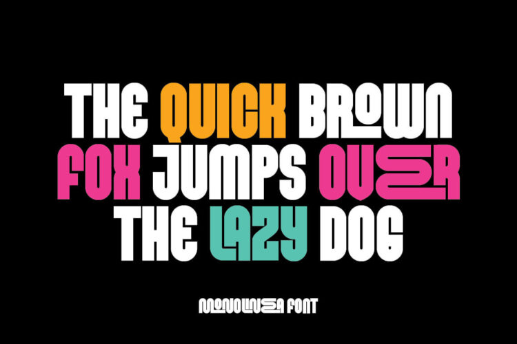Monblock Font – Bold Logo Font with 80 Ligatures