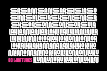 Monblock Font – Bold Logo Font with 80 Ligatures