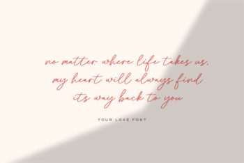 Your Love - Romantic Wedding Font