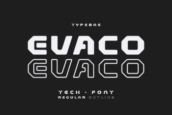 Evaco Techno Font