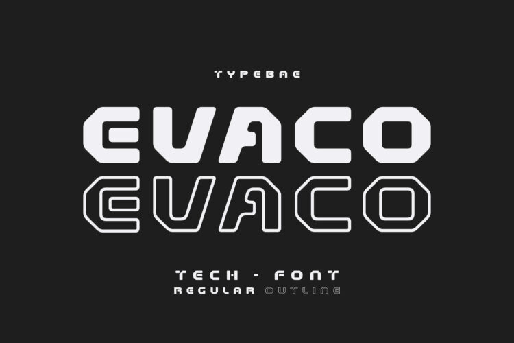 Evaco Techno Font