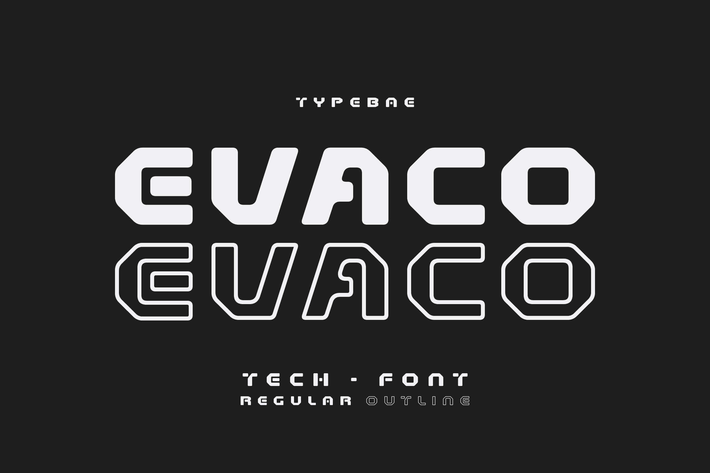 Evaco Techno Font
