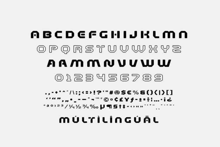 Evaco Techno Font