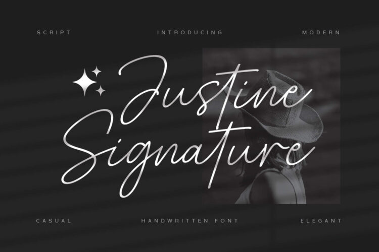 Justine Signature Script Font