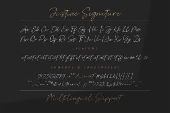 Justine Signature Script Font