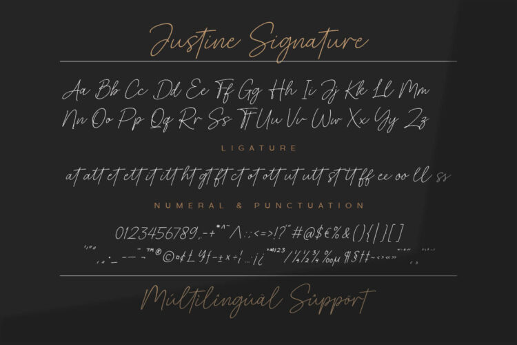 Justine Signature Script Font