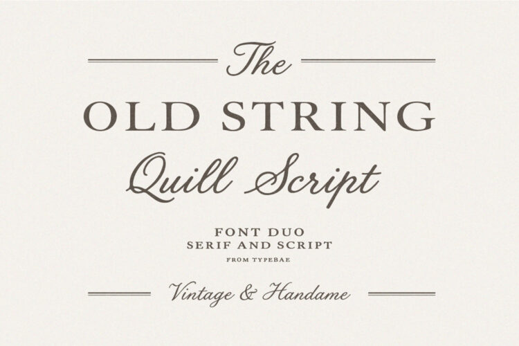 Old String Font - Script & Serif Font Duo